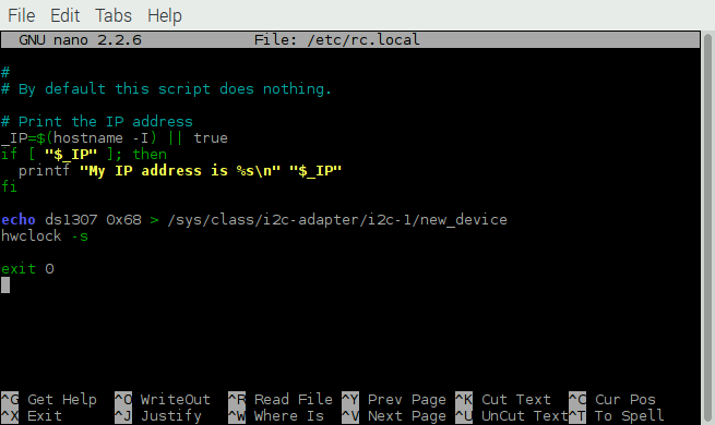 RPi I2C rc.local