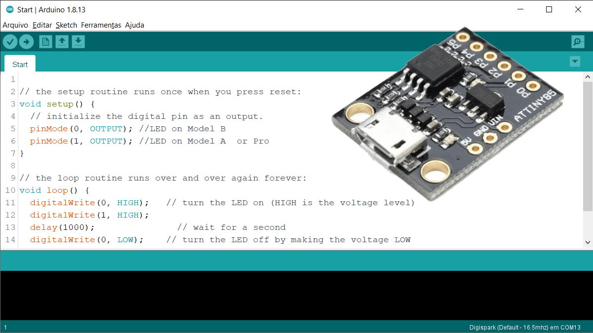 Como Programar A Digispark Attiny85 Com Ide Arduino Arduino E Cia