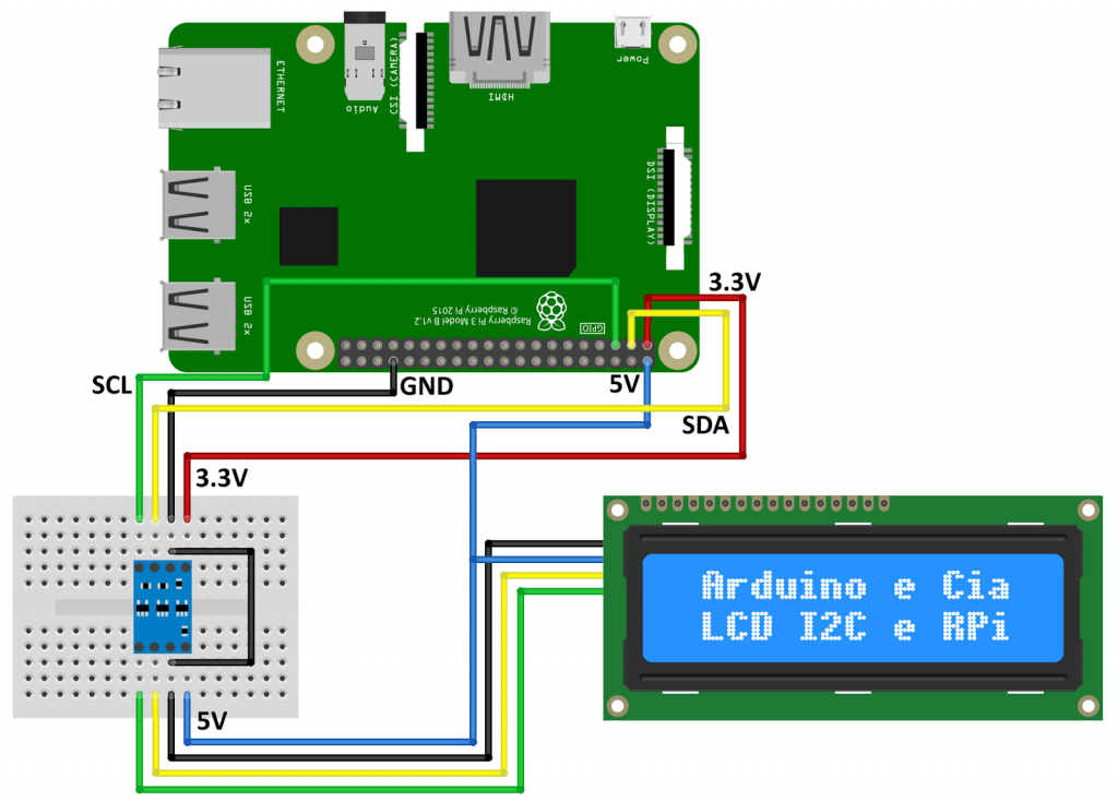 Como Usar Um Display Lcd I2c Com Raspberry Pi Arduino E Cia Loja 3598