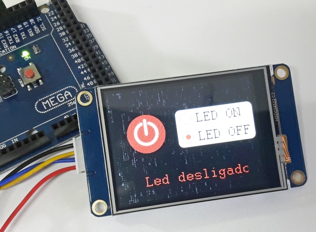 Display Nextion com Arduino Mega 2560