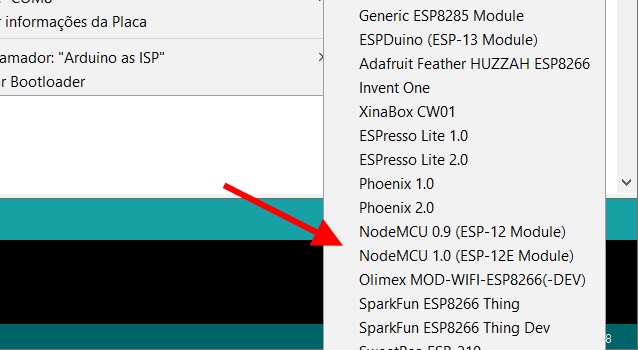 NodeMCU 1.0 IDE Arduino