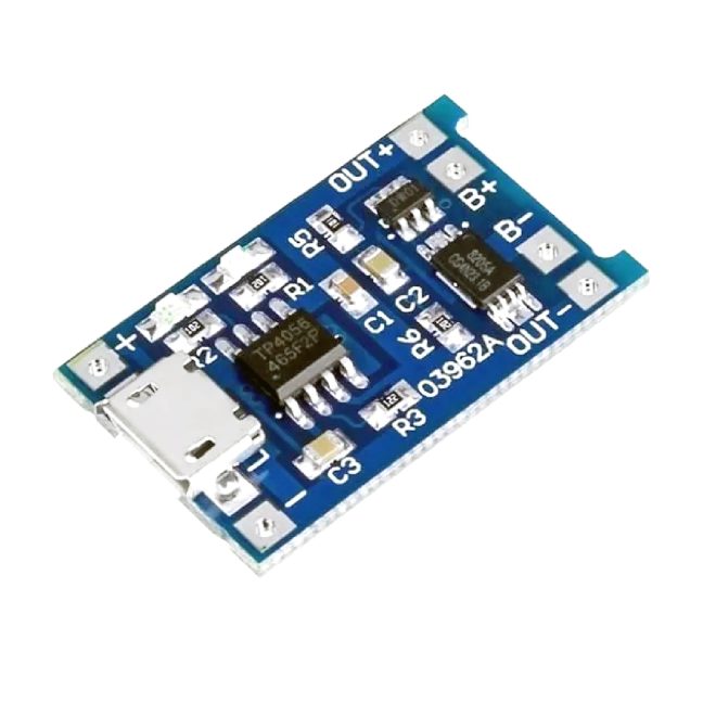 Módulo TP4056 Micro USB carregador de bateria de lítio