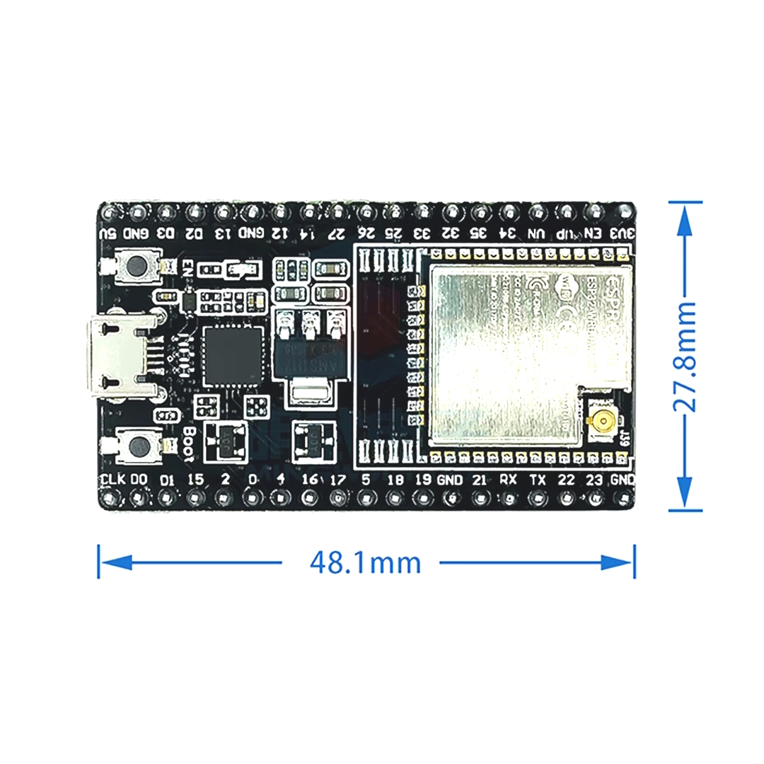 ESP32 WROOM 32U Devkit com antena SMA e pigtail