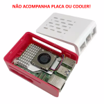 Case Raspberry Pi 5 Vermelho Branco
