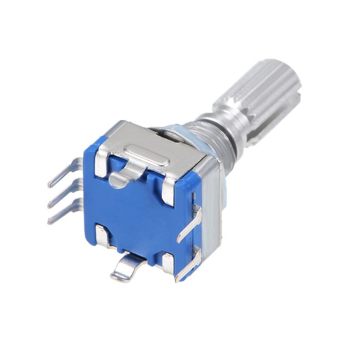 Encoder Rotativo com chave 5 terminais EC11 Eixo estriado